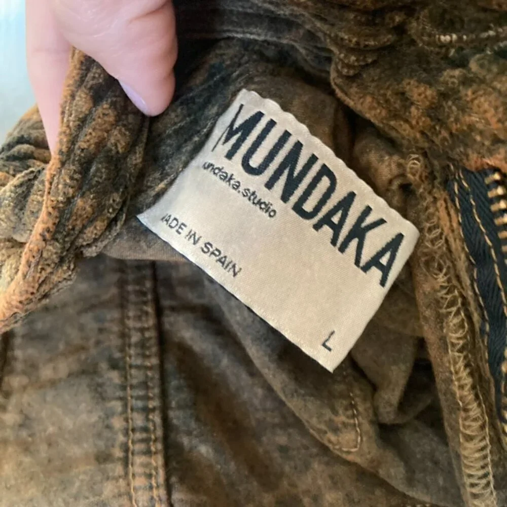 NWT Mundaka Free People Studded Corduroy Jeans Brown Sz 8/L